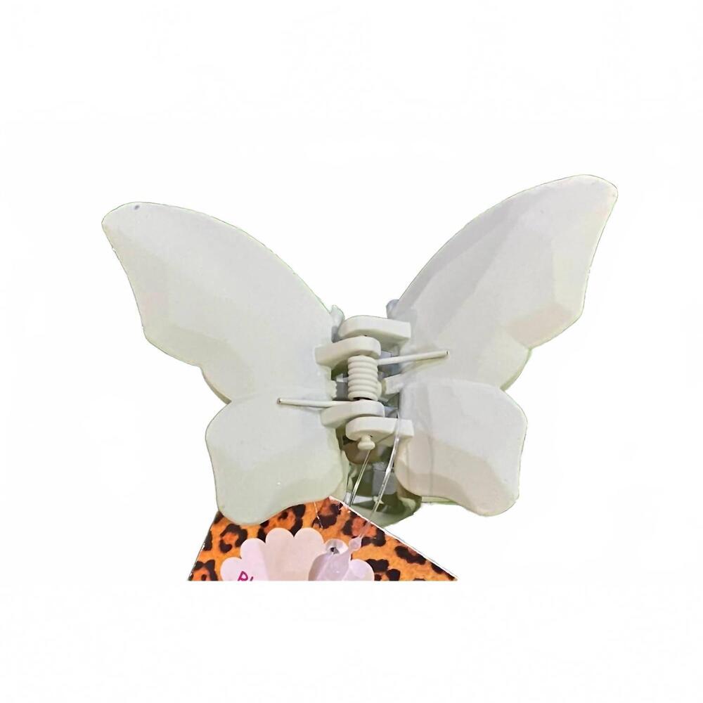 NEW FUNTEZE women's matte butterfly hair claw clip in moss green
